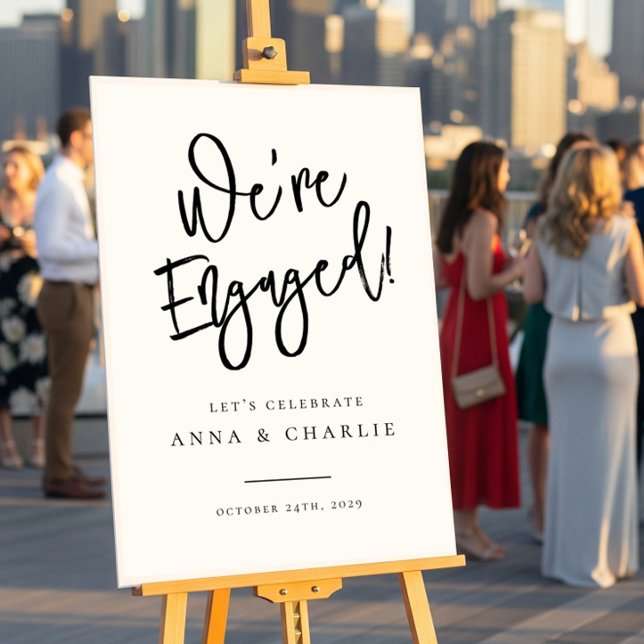 "We're Engaged" Engagement Party Welcome Sign (Creator Uploaded)