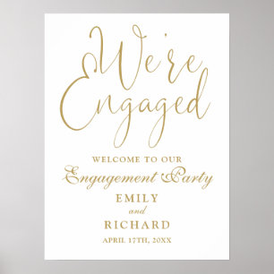 We're Engaged Engagement Party Welcome Sign