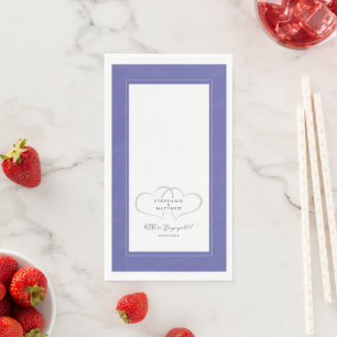 We're Engaged Engagement Wedding Periwinkle Blue Napkin