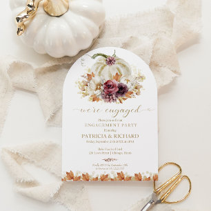 We're Engaged Fall Engagement Party Invitation