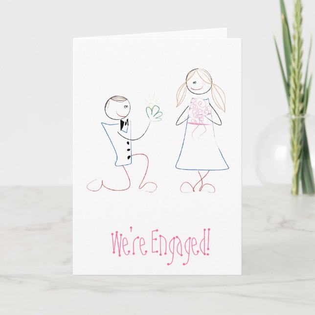 "We're Engaged!" Greeting card (Front)