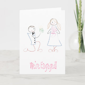 "We're Engaged!" Greeting card