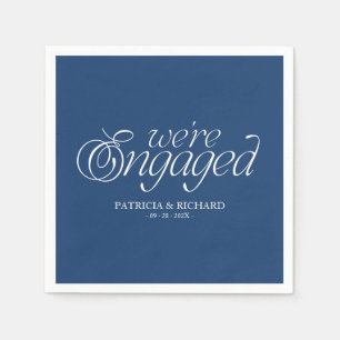 We're Engaged Modern Minimalist Engagement Party Napkin