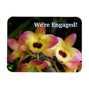 We're Engaged! Orchid Flexible Magnet
