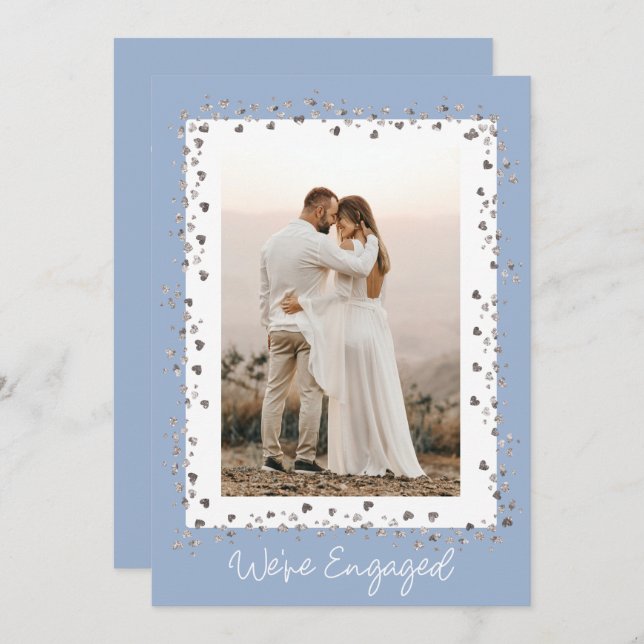 We're Engaged Personalised Photo Engagement Party Invitation (Front/Back)