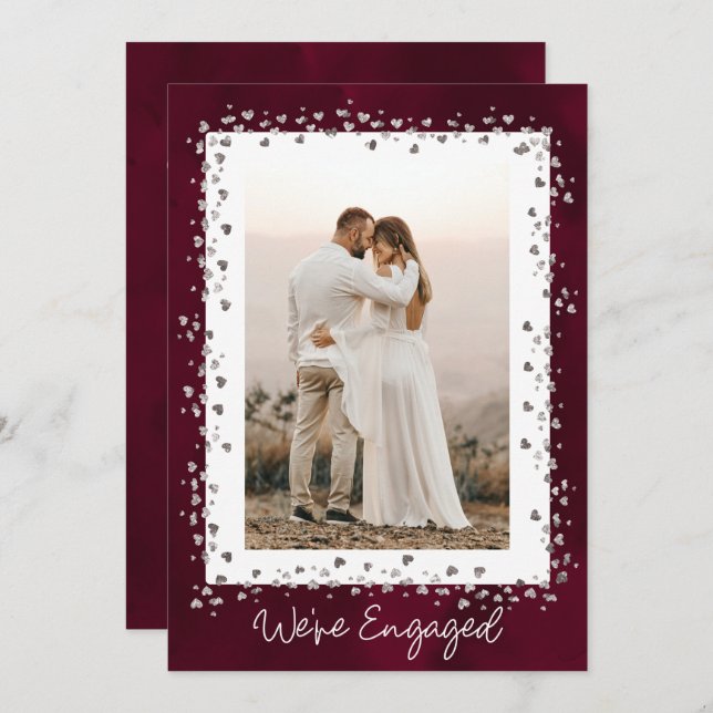 We're Engaged Personalised Photo Engagement Party Invitation (Front/Back)