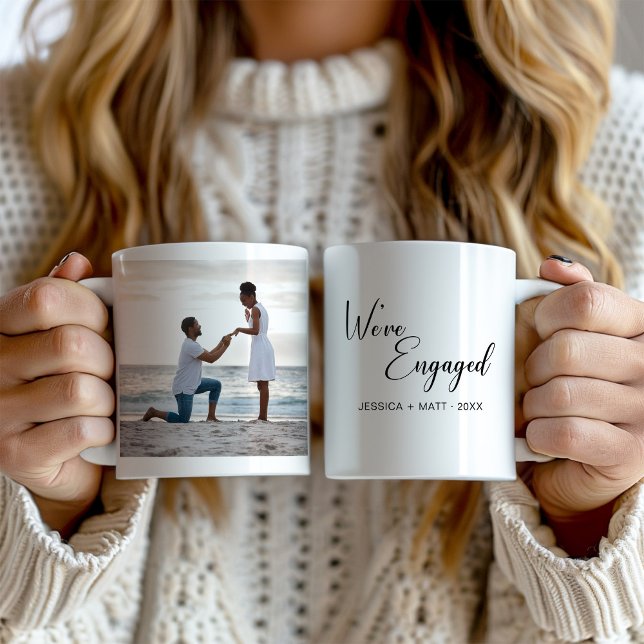 We're Engaged Photo Year Engaged Coffee Mug (Creator Uploaded)
