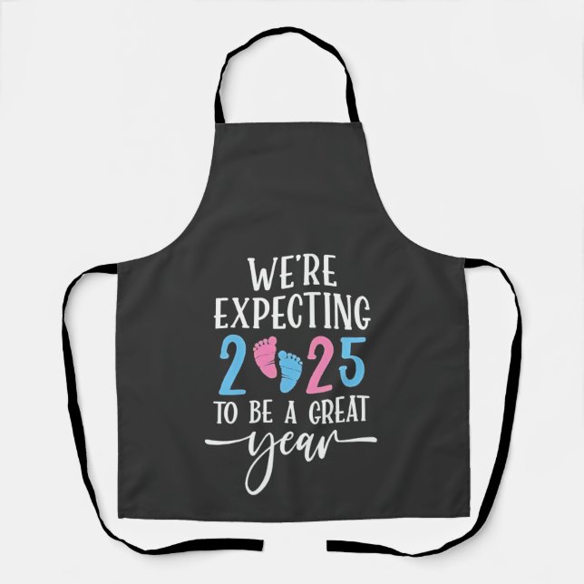 We're Expecting 2025 to Be a Great Year Couples Apron (Front)