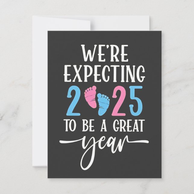 We're Expecting 2025 to Be a Great Year Couples Card (Front)