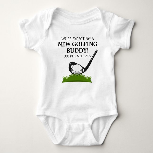 We're Expecting A New Golfing Buddy Baby Bodysuit (Front)