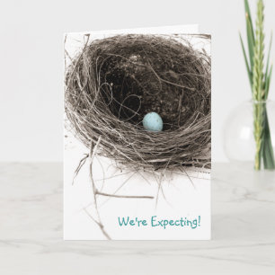 We're Expecting! Baby Boy Announcement Card