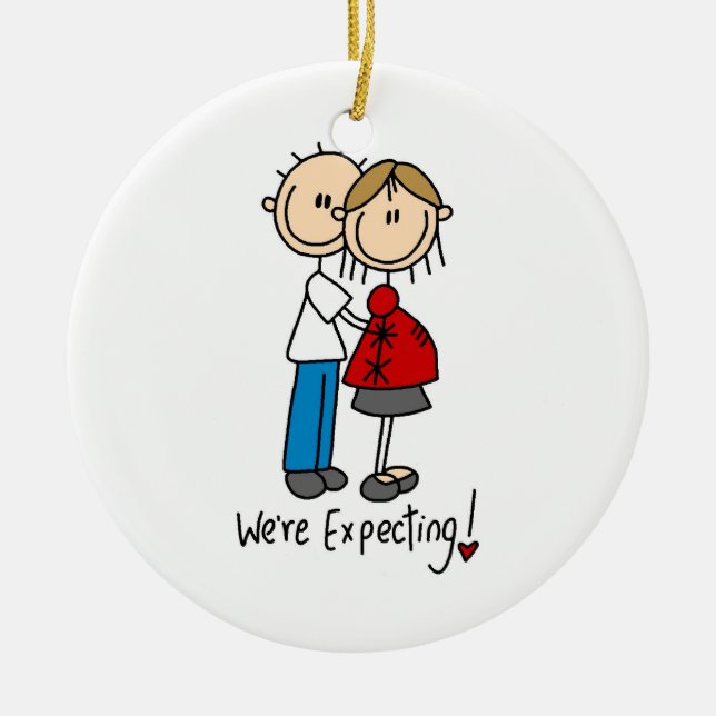 We're Expecting Keepsake Ornament (Front)