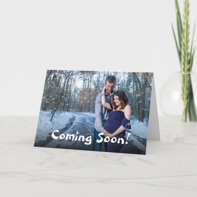 We're Expecting Photo Modern Announcement (Front)