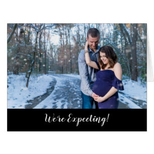 We're Expecting Pregnancy Announcement Photo Card