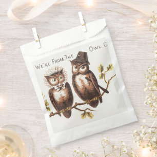 We're from the Owl Country: Chromolithograph Art Favour Bag