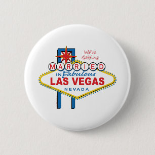 We're Getting Married in Las Vegas 6 Cm Round Badge