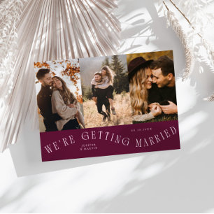 We're Getting Married Multi Photo Cranberry Save The Date