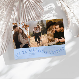 We're Getting Married Multi Photo Icy Blue Save The Date
