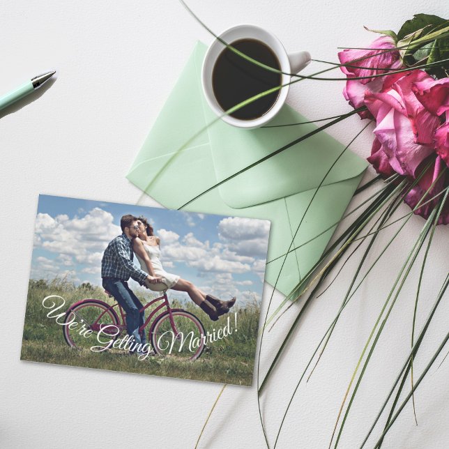 We're Getting Married Photo Save the Date Card (Creator Uploaded)