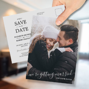 We're Getting Married Photo Wedding Save the Date Announcement Postcard