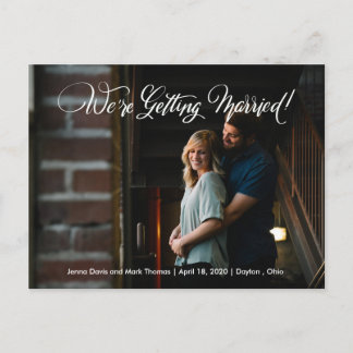 We're Getting Married Save The Date Photo Card