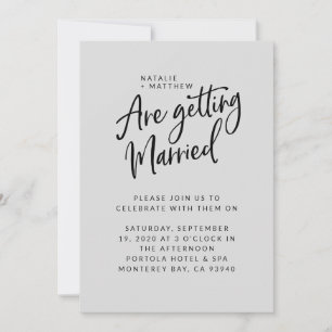 We're getting married script wedding invitation