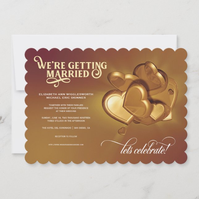 We're Getting Married Wedding Invitation (V2) (Front)