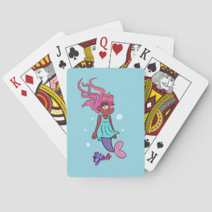We're Girls USA © Latina Mermaid Chicago-Style Playing Cards