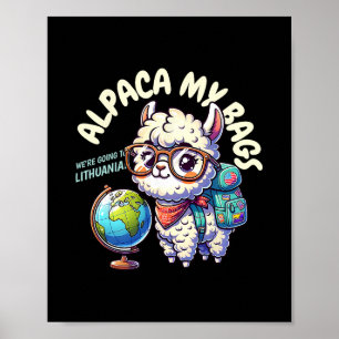 We're Going To Lithuania! Funny Matching Vilnius Poster