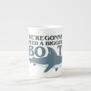 We're Gonna Need A Bigger Boat Funny Shark  Bone China Mug