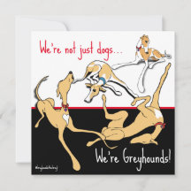 We're Greyhounds! Black, white and red theme.