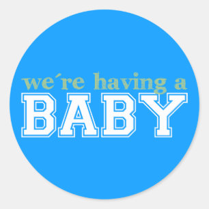 We're Having a Baby! Classic Round Sticker