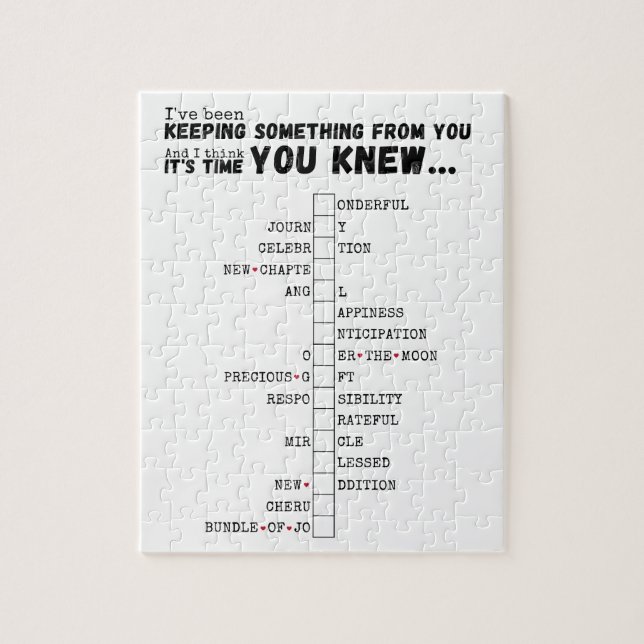 We're Having A Baby - Complete and Reveal Puzzle  (Vertical)