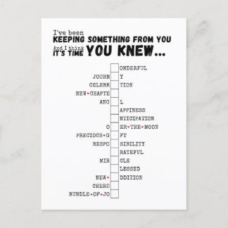 We're Having A Baby - Complete and Reveal Puzzle Postcard