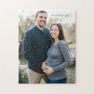 Were having a  ? gender reveal photo  jigsaw puzzle