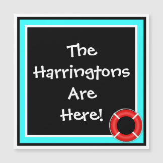 We're Here Personalized Stateroom Door Marker