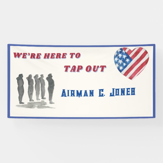 We're Here to Tap Out BMT Graduation Banner (Horizontal)