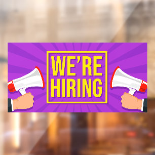 We're Hiring Purple Yellow Bright Colours