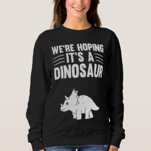 We're Hoping For A Dinosaur Pregnancy Announcement Sweatshirt