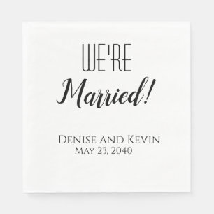 We're Married Wedding Napkins