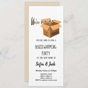 we're moved housewarming party invitation