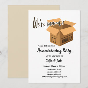 we're moved housewarming party invitation