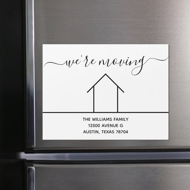 We're Moving Chic Change of Address Magnetic Card (Creator Uploaded)