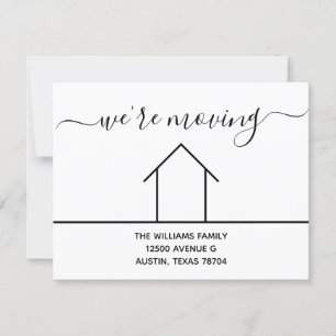 We're Moving Chic Change of Address New Home Card