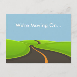 We're Moving Custom Change of Address Road Moving Announcement Postcard