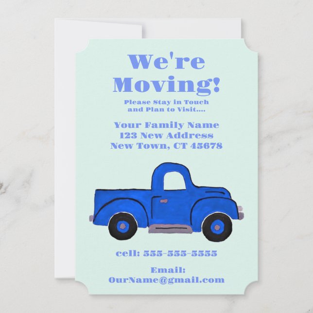 We're Moving Flat Announcement Card (Front)