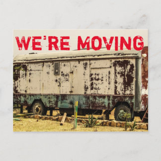 We're Moving Funny Change of Address Postcard