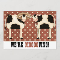 We're Moving! Funny Country Cows Housewarming