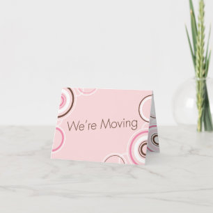 We're Moving - Pink & Brown Announcement