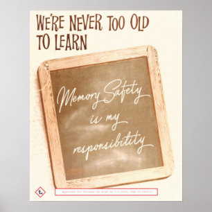 We're never too old to learn poster